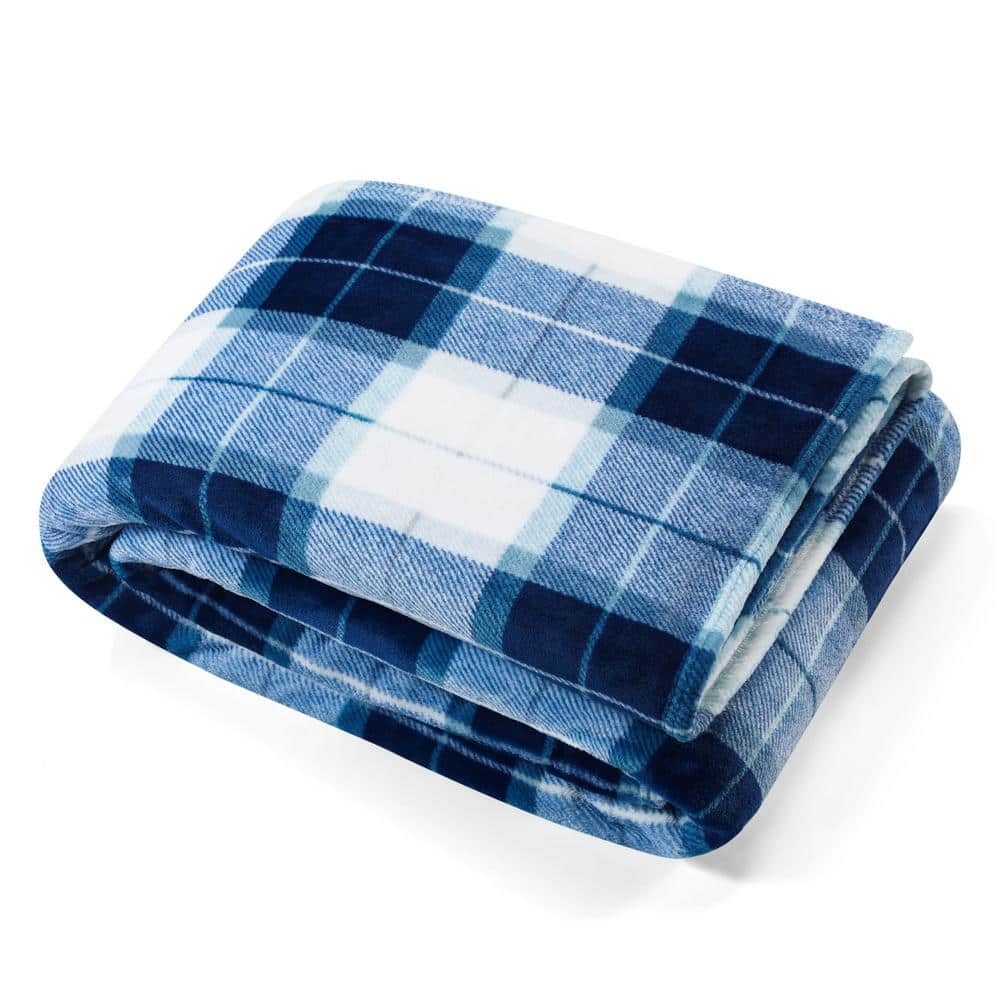 Blanket Queen Lightweight & Luxuriously Warm Bedding Plush Collection Nautica Home Ultra-Soft & Cozy Fleece Navy