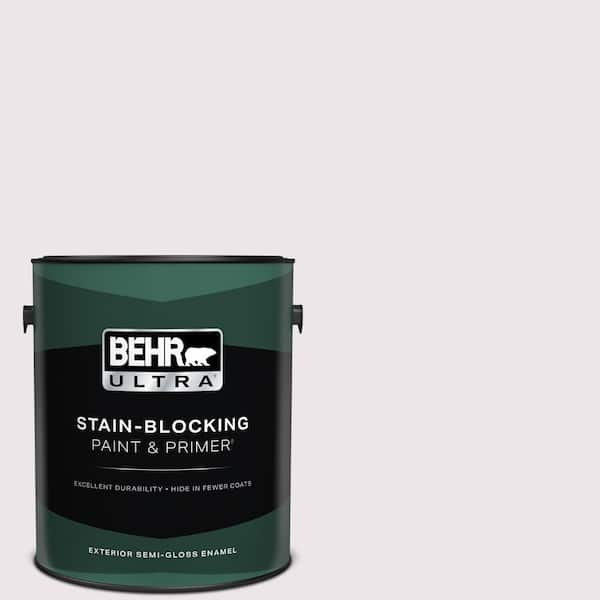 BEHR ULTRA 1 gal. #670C-1 November Pink Semi-Gloss Enamel Exterior Paint & Primer