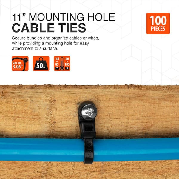 TR Industrial 11 in. Contractor Series Mounting Hole UV Cable