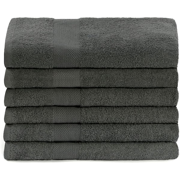 Shop Adrien Super Soft 6 Piece Cotton Towel Set Dark Gray