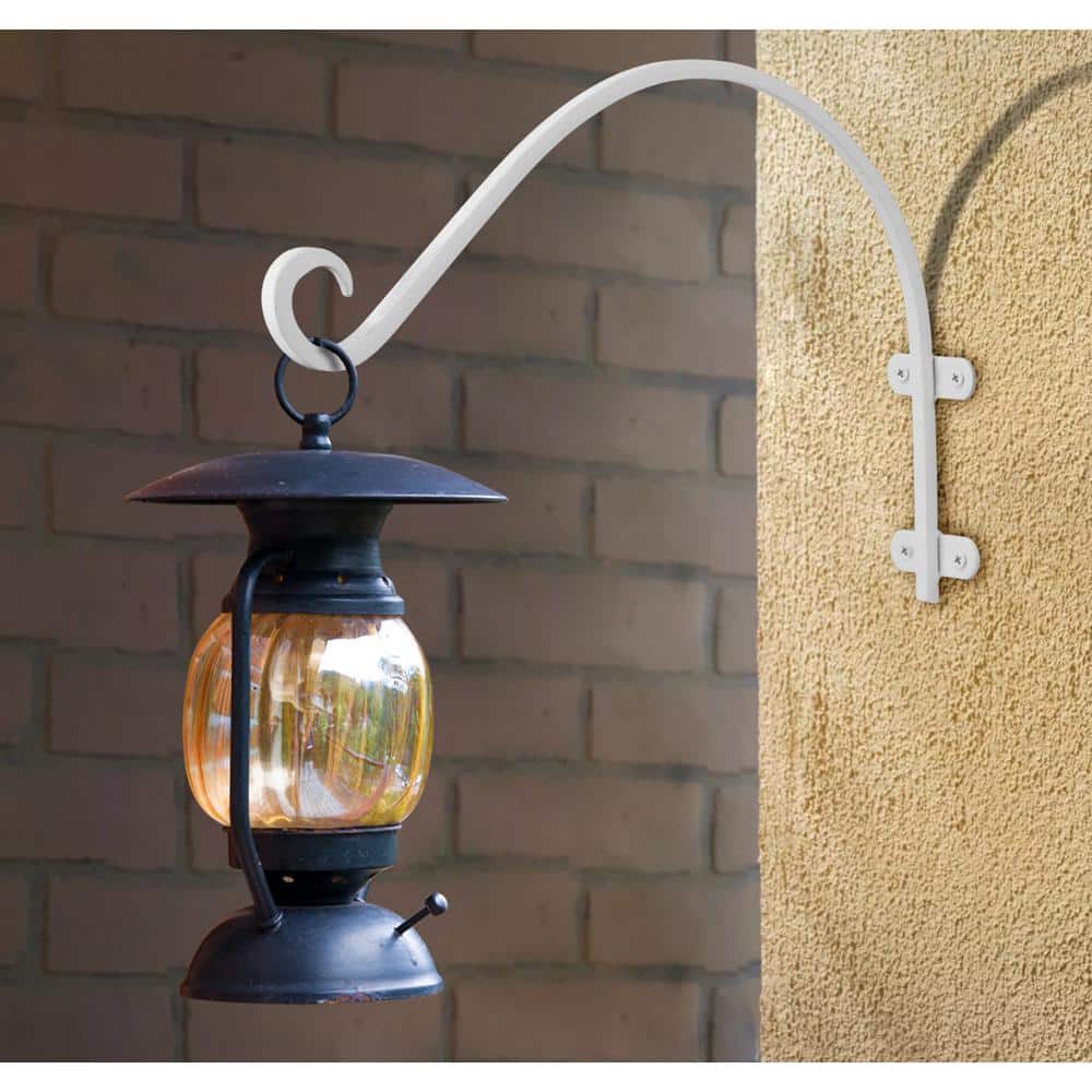 White Rust Resistant Iron Wall Plant Hanger Set