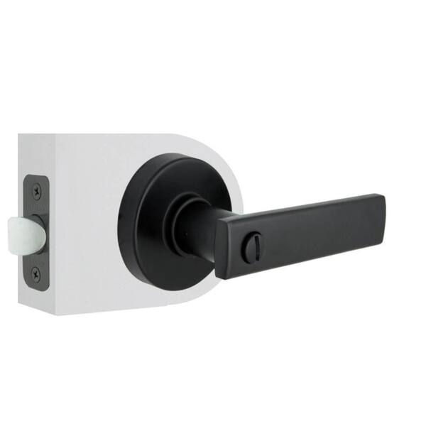 Defiant - Westwood Matte Black Bed/Bath Door Lever with Round Rose (4-Pack)
