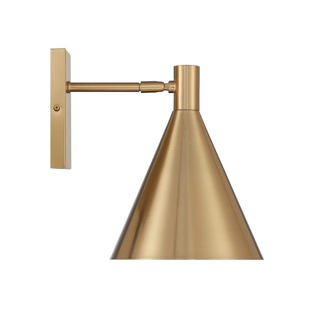 Noble Brass Adjustable Metal Shade Dimmable Sconce
