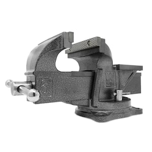 6 in. Heavy-Duty Cast Iron Bench Vise with Swivel Base