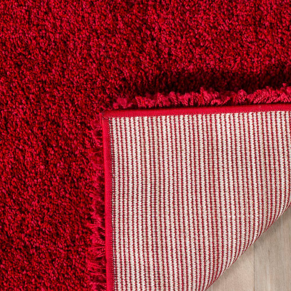Milan Shag Red Synthetic Rectangular 4' x 6' Area Rug