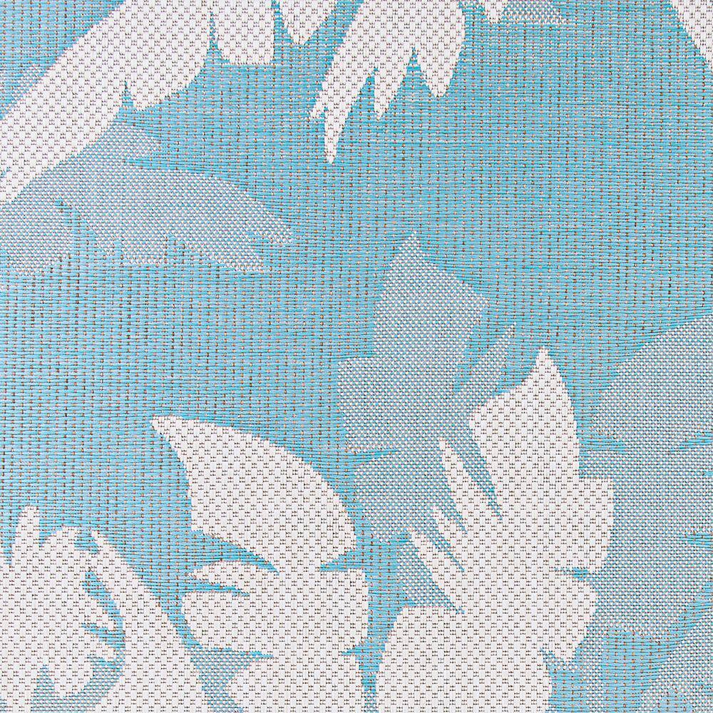 Monaco Ivory-Turquoise Synthetic 2x8 Geometric Runner Rug