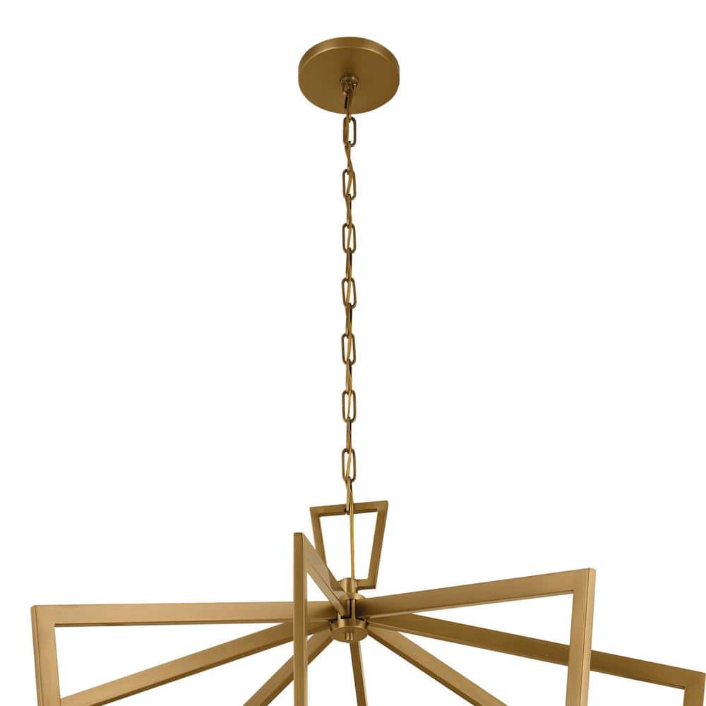 Abbotswell Natural Brass 16-Light Geometric Foyer Pendant