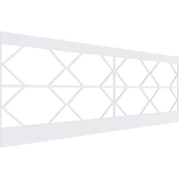 Ekena Millwork 36 in. H x 94-1/2 in. W 23.64 sq. ft. Fraser PVC Wainscot Paneling Kit