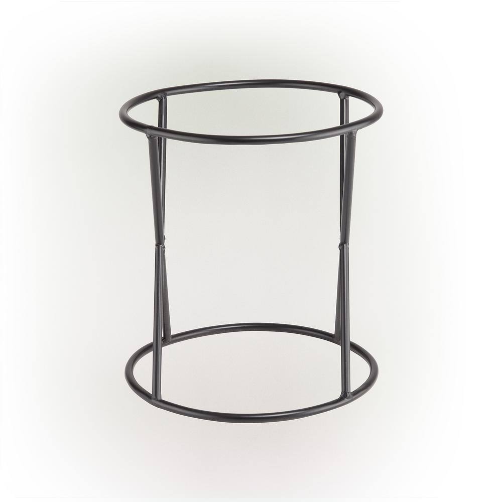 Black Metal 11" Tall Indoor/Outdoor Gazing Globe Stand
