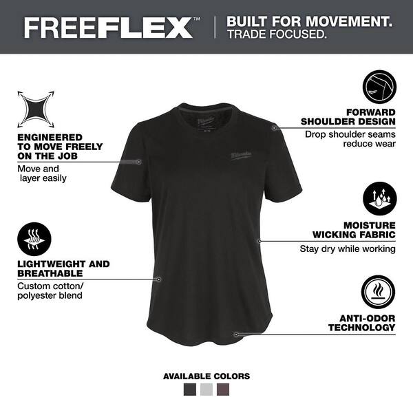 Milwaukee Women's 2X-Large Black & Purple FREEFLEX Short