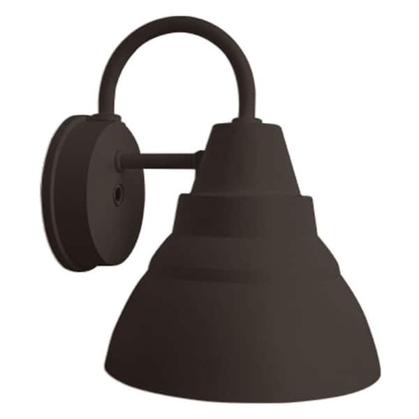 Goose Large 10 in. Bronze Outdoor Hardwired Lantern Sconce No Bulb Included