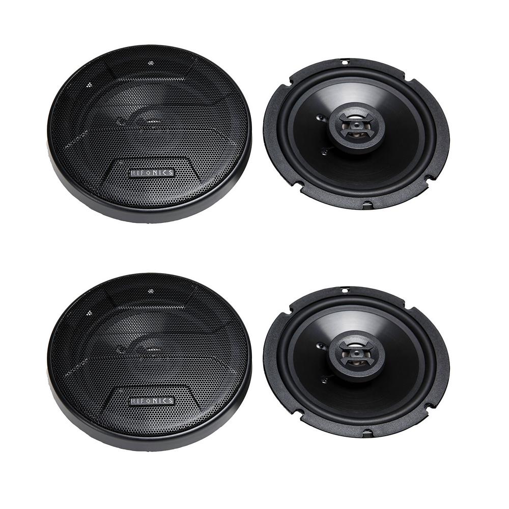 Hifonics Zeus 6.5 in. 3 Way 300-Watt Shallow Coaxial Speakers (4-Pack)
