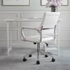 Office chair near a white desk.