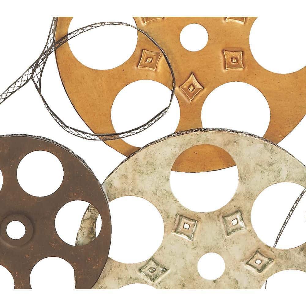 Multi-Colored Metal Film Reel Wall Sculpture