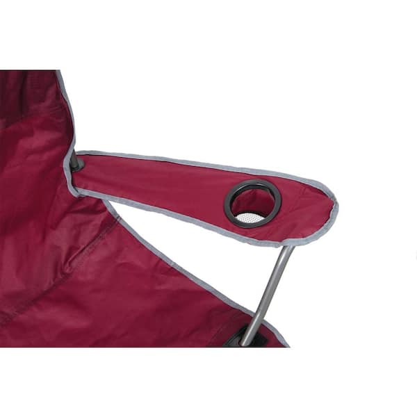 Unbranded Max Shade Red Polyester Folding Chair - Red/Gray