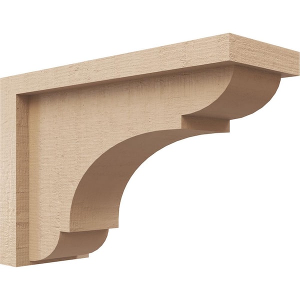 Ekena Millwork 3 in. x 6 in. x 9 in. Classic Bryant Rough Cedar Woodgrain TimberThane Corbel, Primed Tan