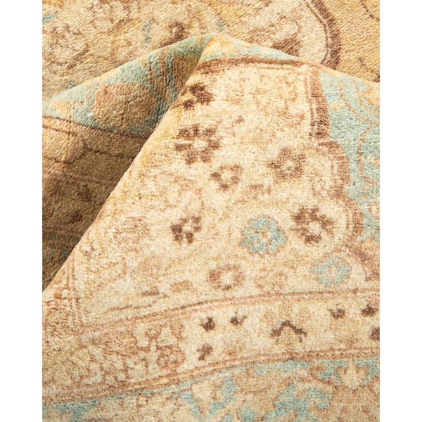 Mogul Yellow 4 ft. x 6 ft. Oriental Wool Indoor Area Rug