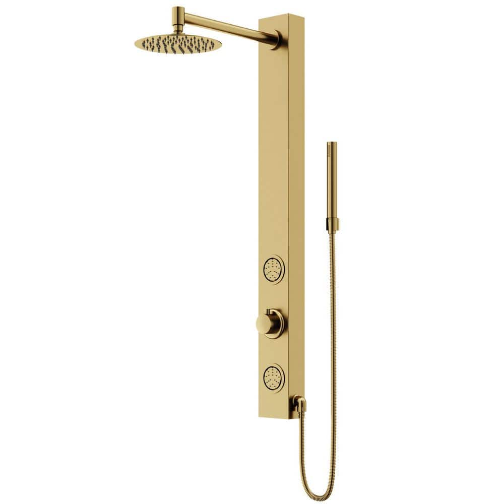 VIGO Gardenia 39 in. H x 4 in. W 2-Jet Shower Panel System with