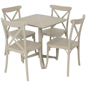 All-Weather Bellemead Coffee 5-Piece Indoor/Outdoor Table and Chairs