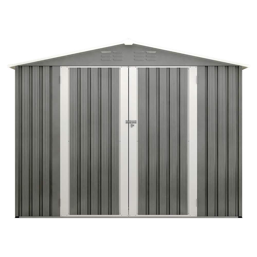 8 ft. W x 6 ft. D Outdoor Storage Shed, All Weather Metal Sheds Suitable Ba