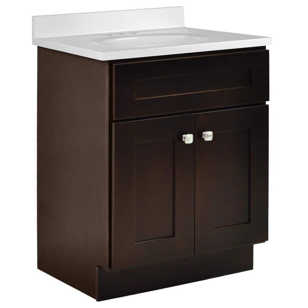 Brookings 25 in. W x 19 in. D Bathroom Vanity Cabinet in Espresso Brown wit