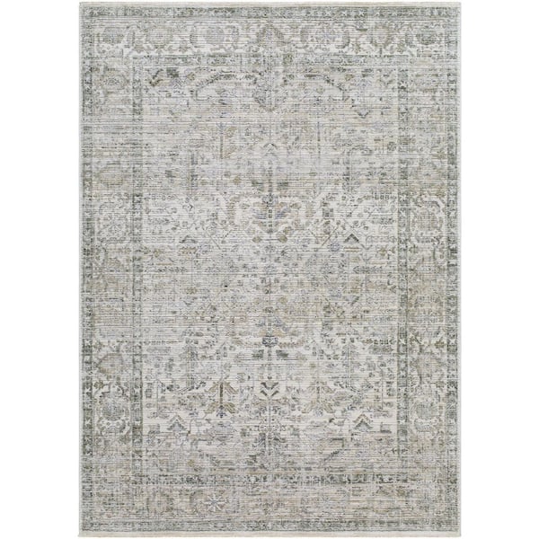 Edmonton Green Traditional 8 ft. x 10 ft. Indoor Area Rug