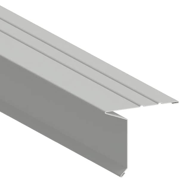 Gibraltar Building Products 2 in. x 1-1/2 in. x 10 ft. Galvanized Steel Drip Edge Flashing in White