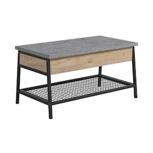Market Commons 35 in. Prime Oak Rectangle Composite Coffee Table with Lift Top