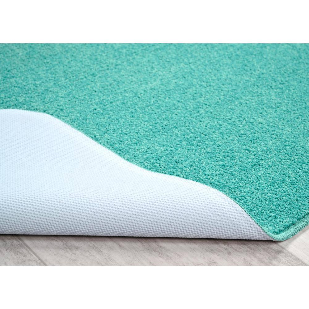 Sea Foam Green Plush Polypropylene 2-Piece Bath Rug Set