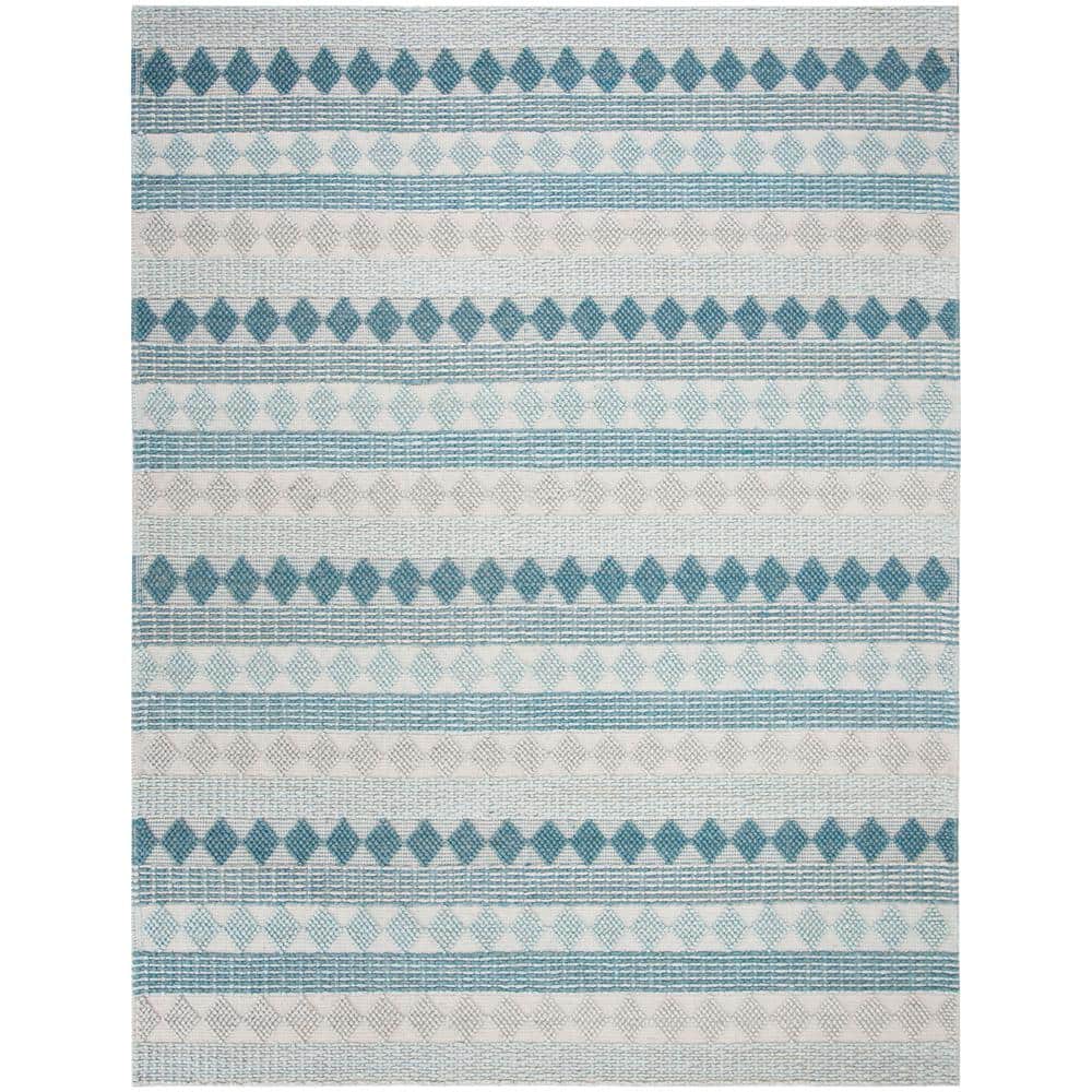 Natura Blue/Ivory 8 ft. x 10 ft. Multi-Diamond Geometric Area Rug price history on PriceWatchPro