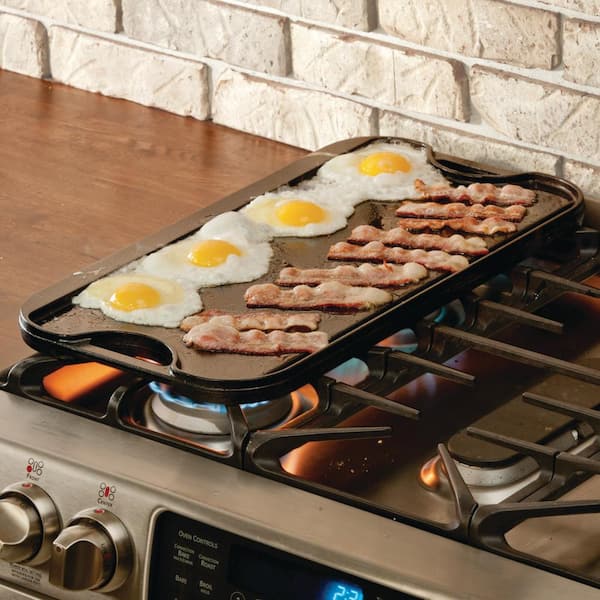 Lodge Pro-Grid 20 in. Black Cast Iron Reversible Stovetop Griddle