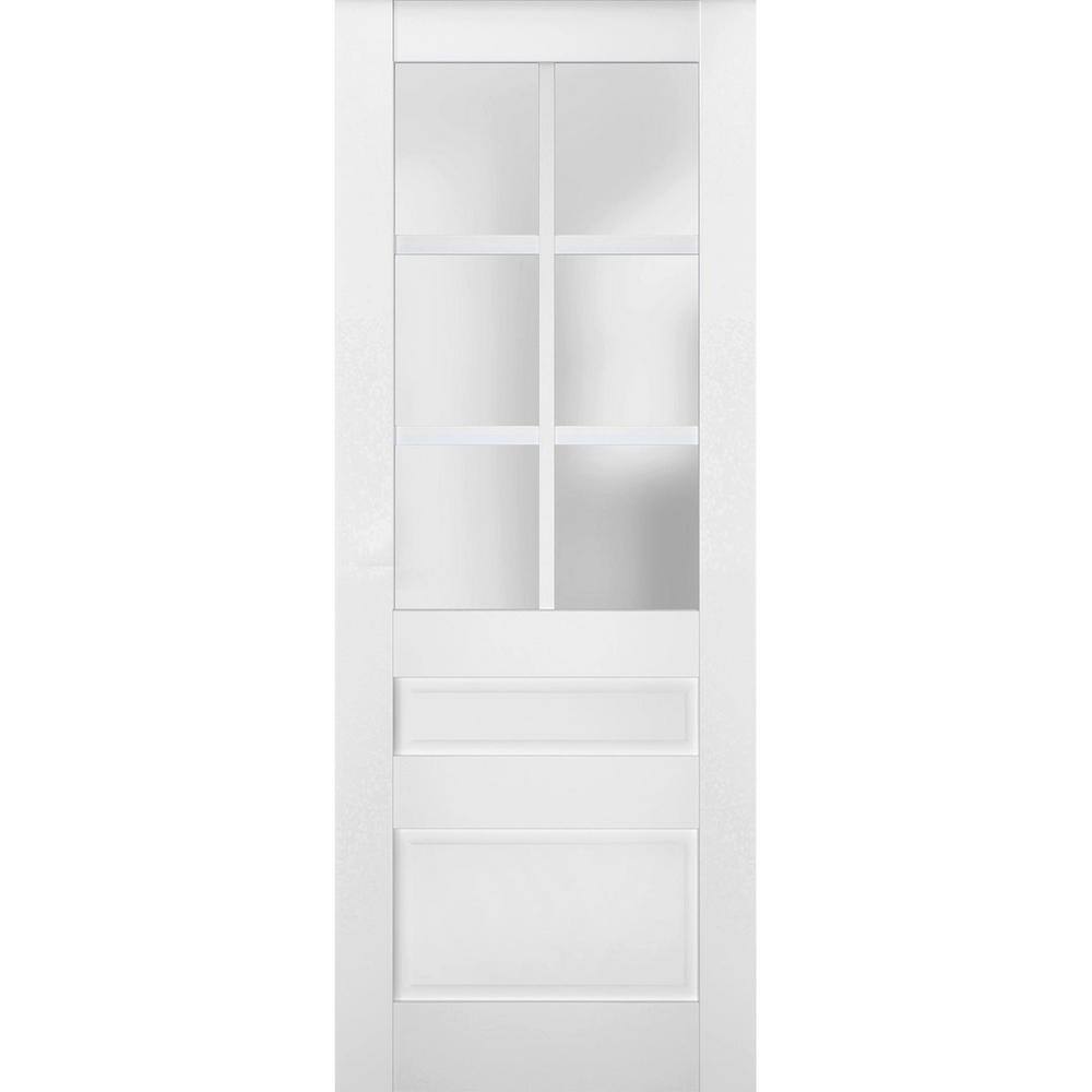 24 in. x 84 in. Solid Wood Frosted Glass White Interior Door Slab price history on PriceWatchPro