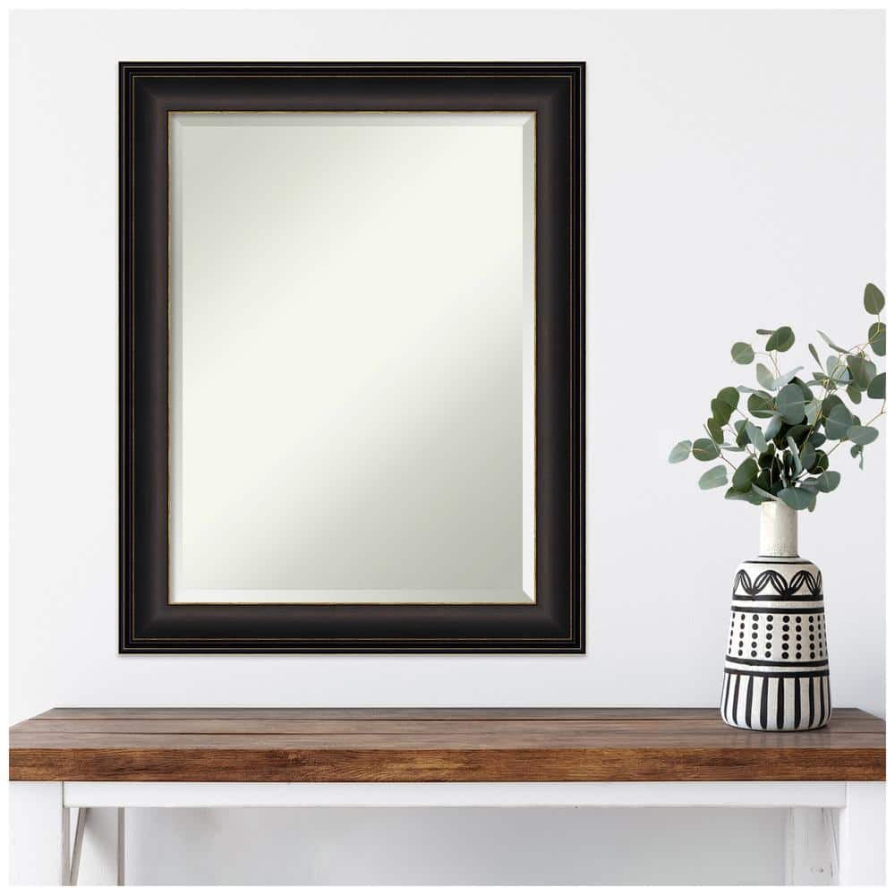 22.5" x 28.5" Bronze Framed Rectangular Wall Mirror
