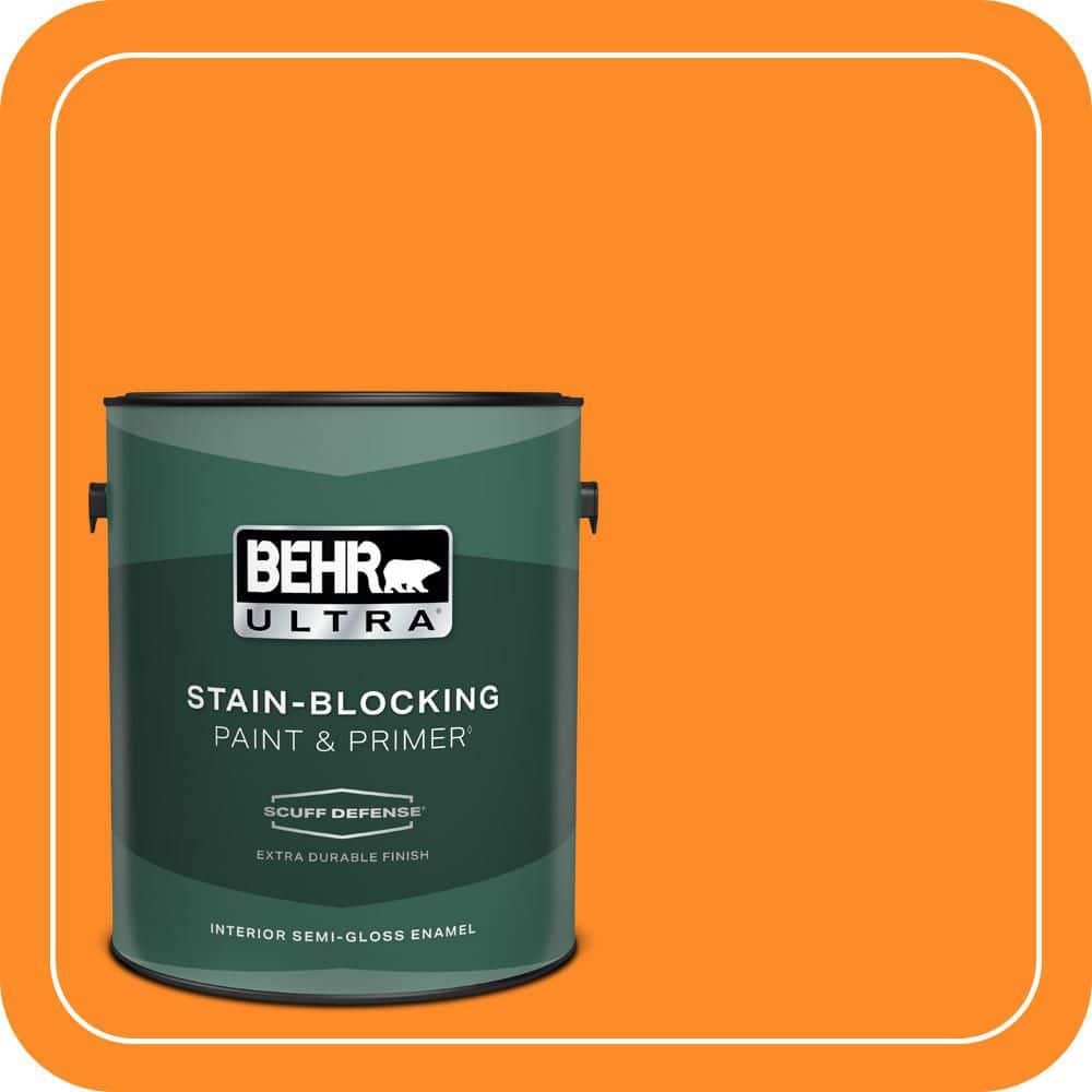 1 gal. #S-G-280 Mango Madness Extra Durable Semi-Gloss Enamel Interior Paint & Primer price history on PriceWatchPro