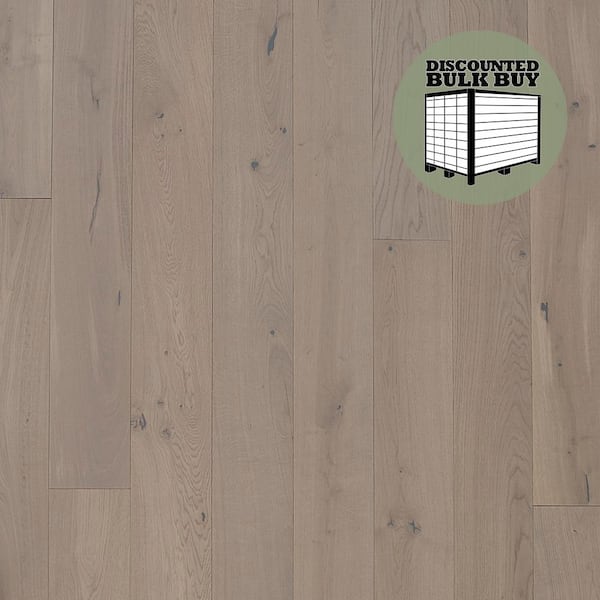 ASPEN FLOORING Ice Caps White Oak 9/16 in. T x 8.66 in. W Tongue and Groove Smooth Engineered Hardwood Flooring (1250 sqft/pallet)