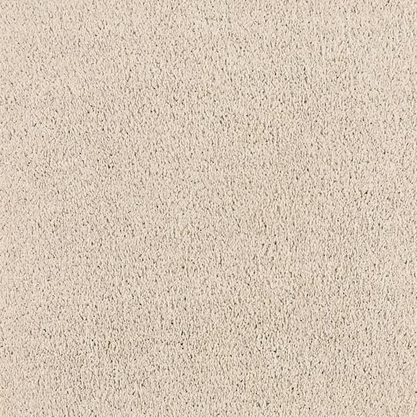 TrafficMaster Whisk and Whimsy I-Antique White-Beige 25 oz. Polyester Textured Carpet - Installation Required