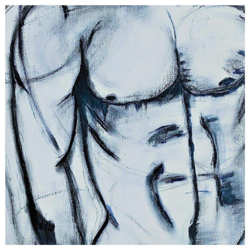 All Man in Charcoal by Sarah Wahl 1-Piece Unframed Canvas Drawing Print Abstract Print 14 in. x 14 in. price history on PriceWatchPro