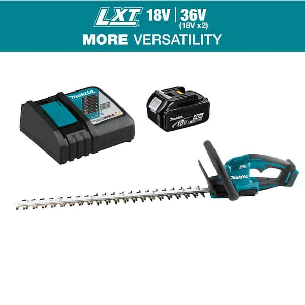 Makita Lxt 18v Lithium Ion Brushless Cordless 24 In Hedge Trimmer Kit 40ah Xhu09m1 The 1709