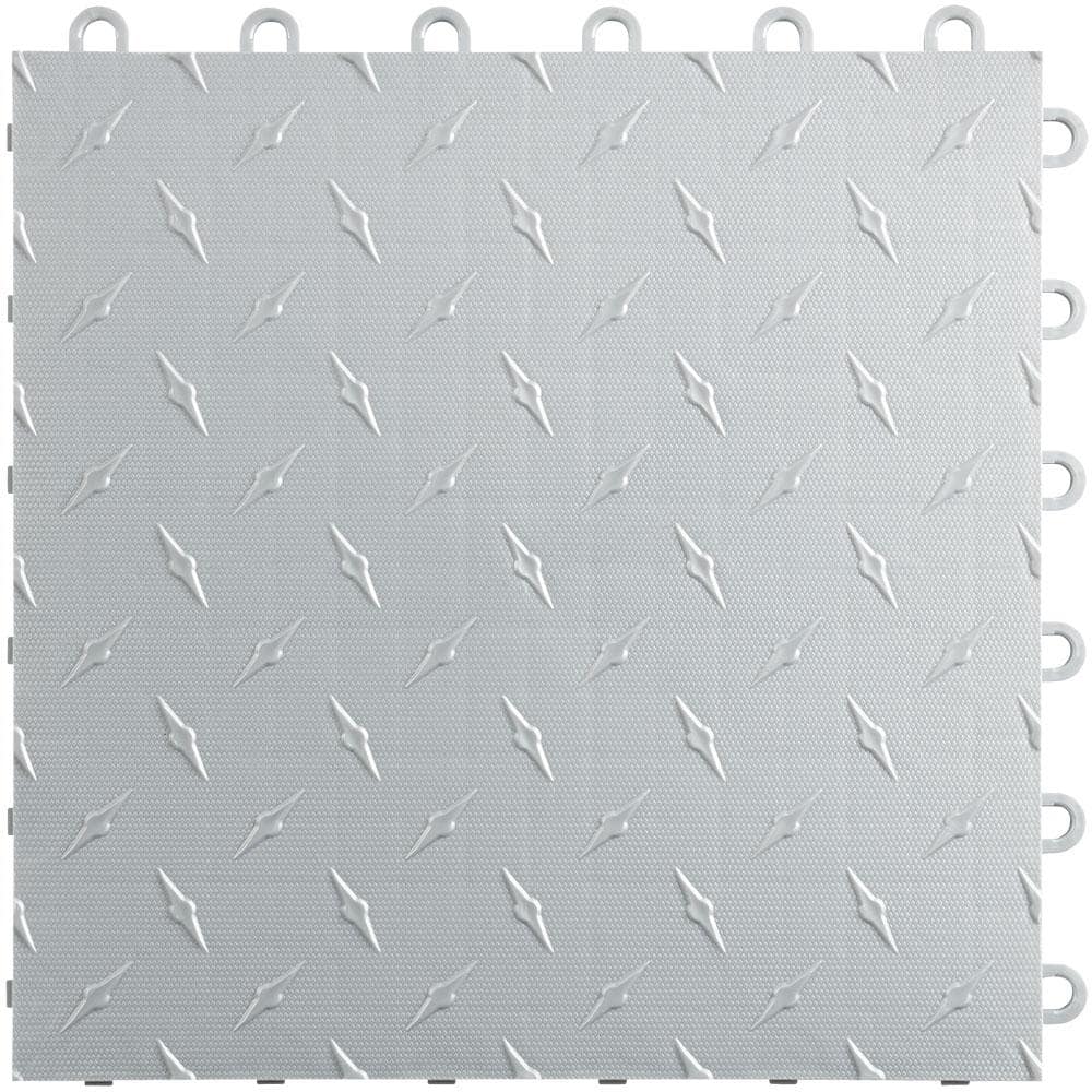 12 in x 12 in. Pearl Silver Diamondtrax Home Modular Polypropylene Flooring 50-Tile Pack (50 sq. ft.) price history on PriceWatchPro