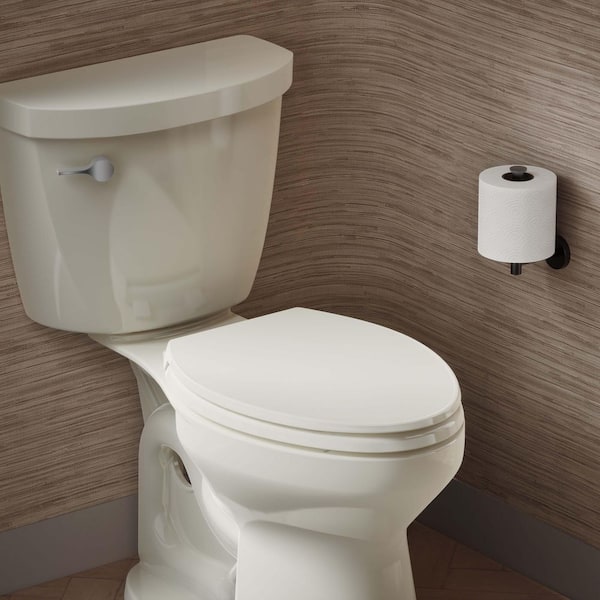 Border Elongated Toilet Seat in Biscuit