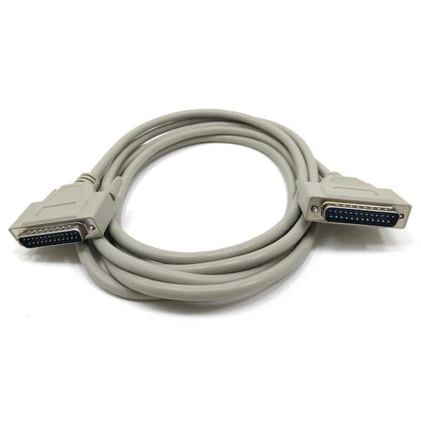 DB-25M/DB25F Computer Cable Shielded Wired Straight Male>Fem GCE 45-374 10 ft 
