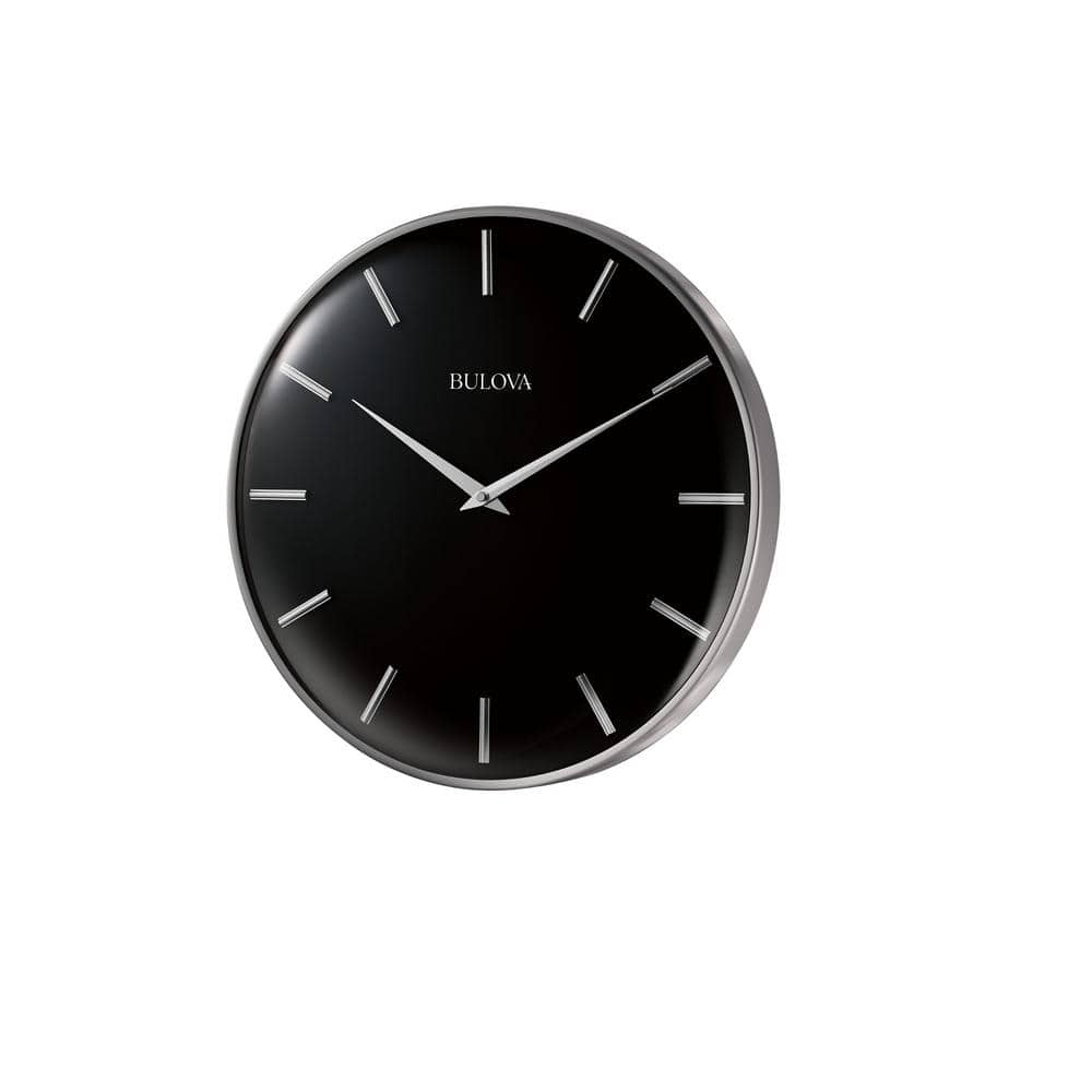 Bulova 16 in. H x 16 in. W Wall Clock with Satin Pewter Finish