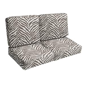 23 x 23.5 Sunbrella Namibia Grey Deep Seating Indoor/Outdoor Loveseat Cushion