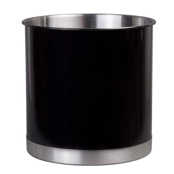 OXO Stainless Steel Silver / Black Utensil Holder Kitchen Crock