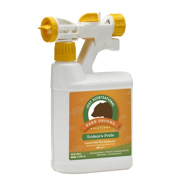 Just Scentsational 32 oz. Organic Ready to Use Tridents Pride Liquid Fish Fertilizer with Hose End Mixing Sprayer