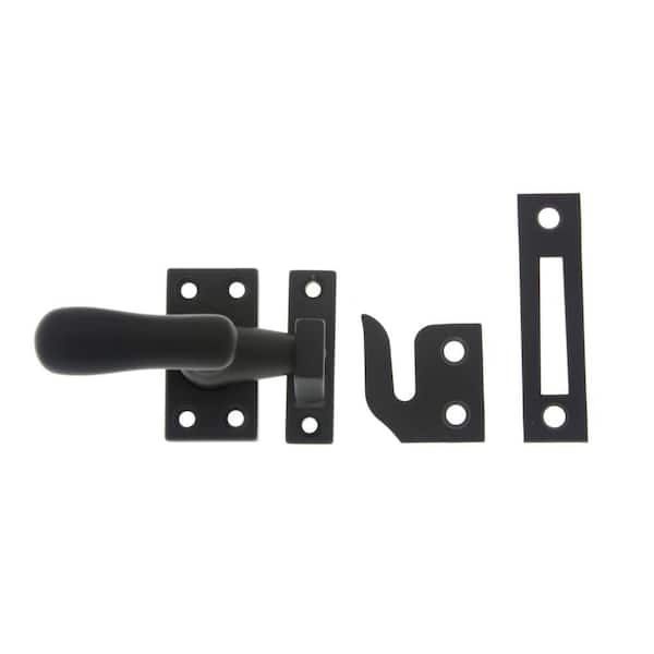 Matte Black Solid Brass Large Window Sash Lock with Casement Fastener