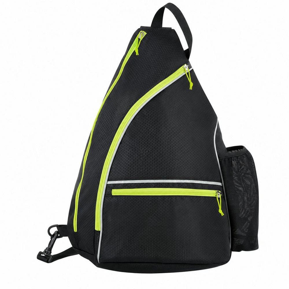 19 in. Green Backpack with Fence Hook Large Storage and Secure Zipper Pocket for Pickleball Court Training Daily Sports