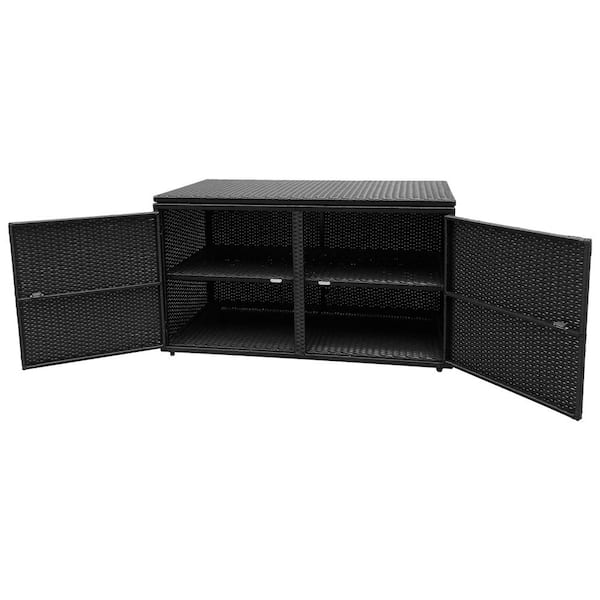 Liviza 88 Gal. Resin Deck Box, Black