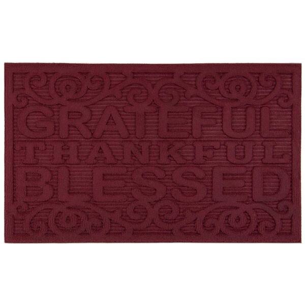 Home Accents Holiday Greatful, Thankful, Blessed 18 in. x 30 in. Door Mat