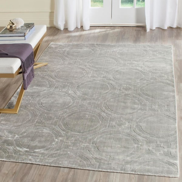 Mirage 5 ft. x 8 ft. Blue Abstract Geometric Area Rug